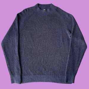Cozy Knit Sweater in Deep Blue